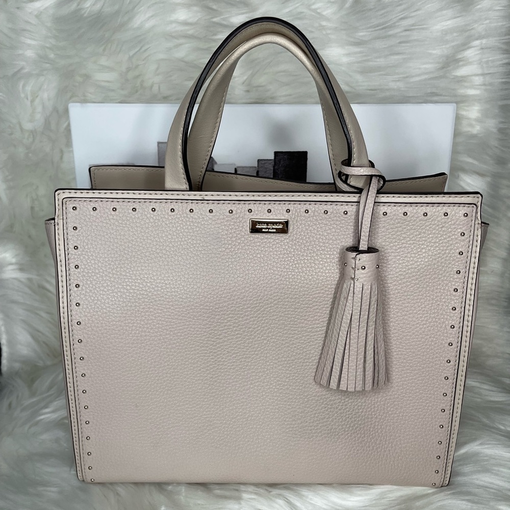 Kate Spade Studded Abby West Street Leather Satchel